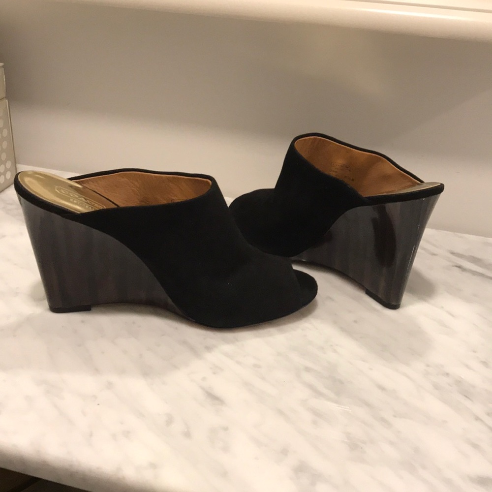 Coach wedge open toe sandals